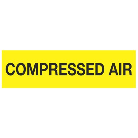 ANSI Pipe Markers Compressed Air (Yellow) - Pk/10